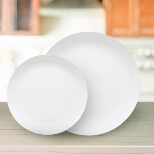 Platos Llanos Lillian Reutilizables de Plástico 32 Piezas 127296