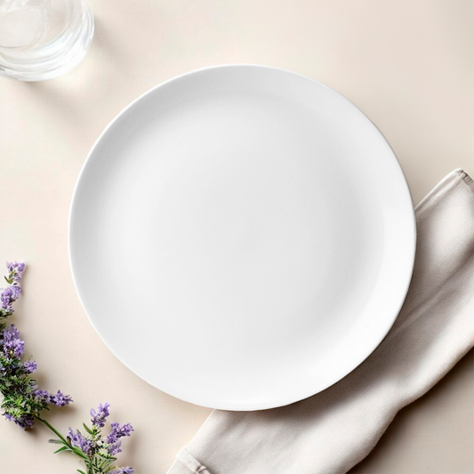 Platos Llanos Lillian Reutilizables de Plástico 20 Piezas