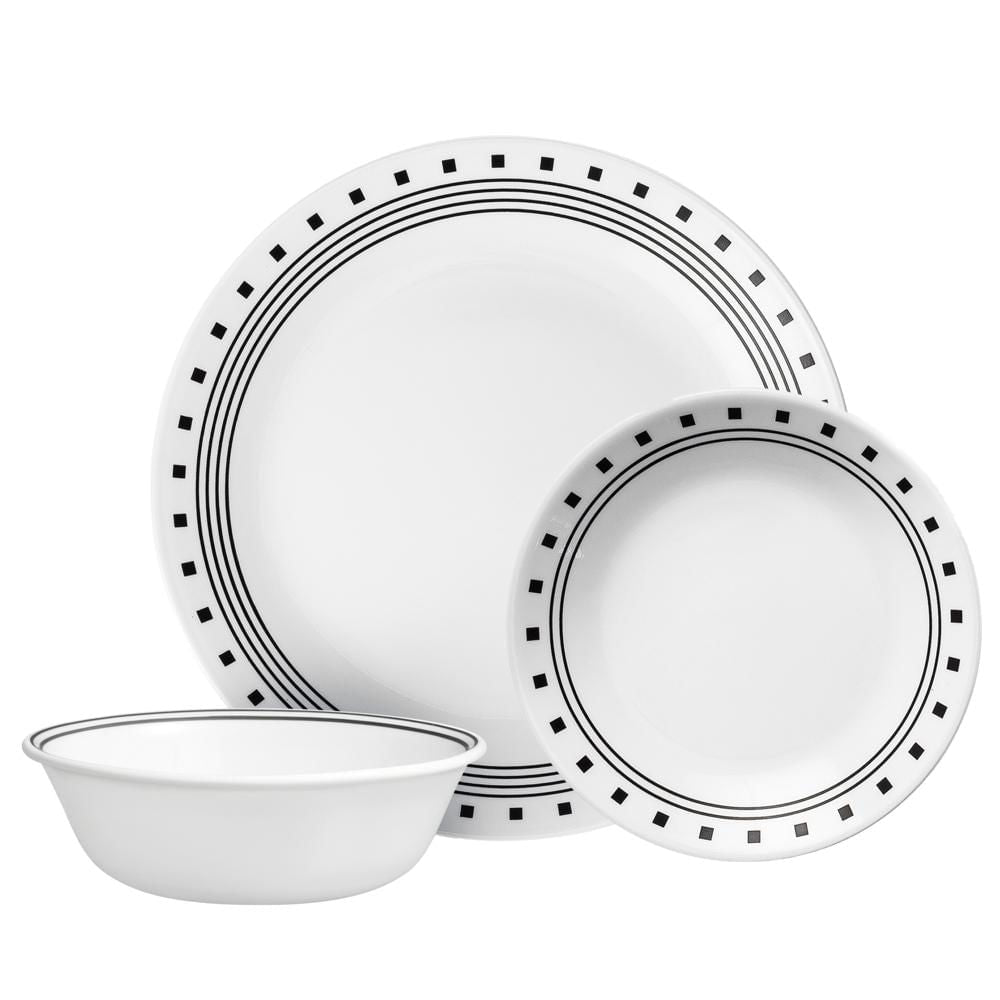 Vajilla de Vidrio Corelle City Block de 12 Piezas