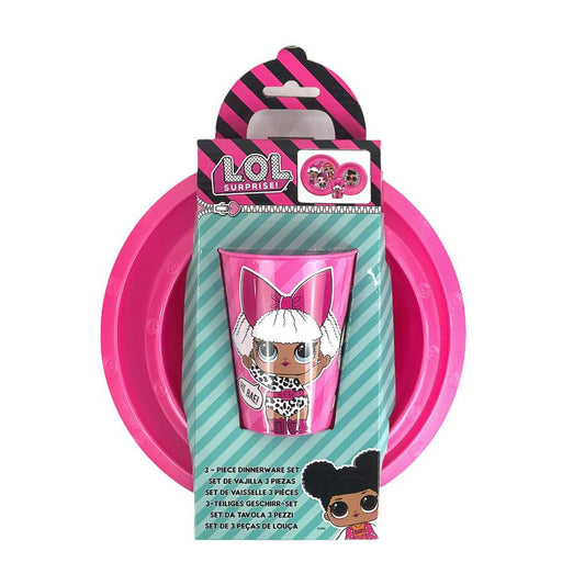Juego de Vajilla Lol Surprise Plástico 3 Piezas
