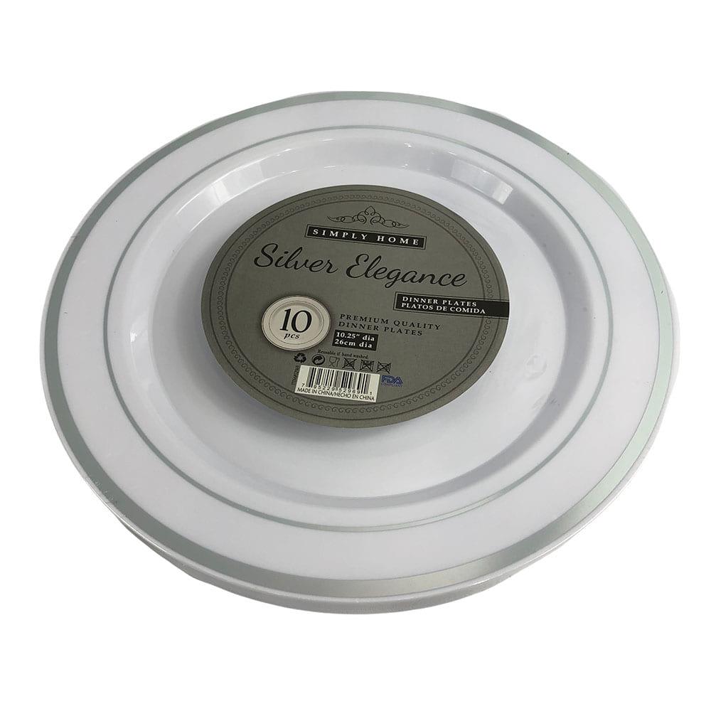 Plato Llano Desechable Simply Home 10" de 10 Piezas - Surtido