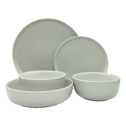 Vajilla De Cerámica Gibson De 16 Piezas Blanco