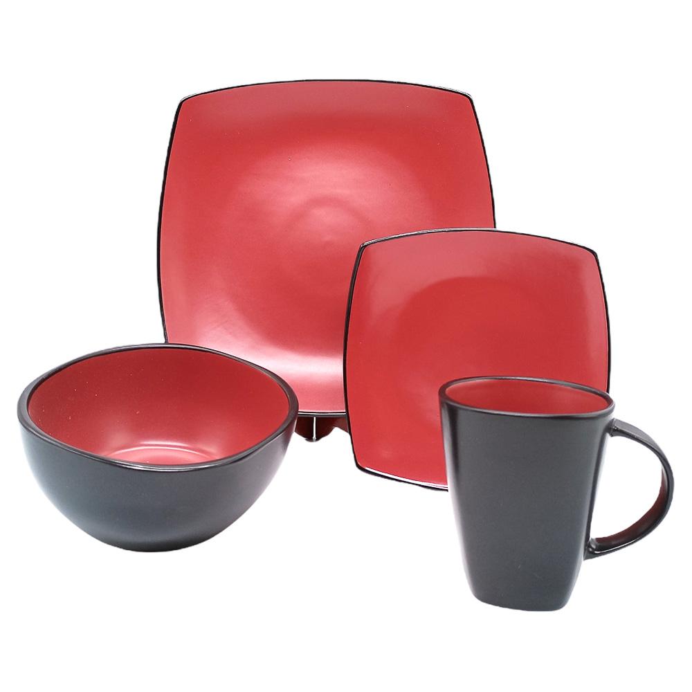 Juego de Vajilla Gibson Elite Soho Lounge de Cerámica 16 Piezas