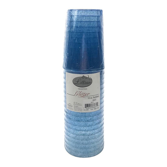 Vasos Lillian de Plástico Con Glitter de 10 Oz