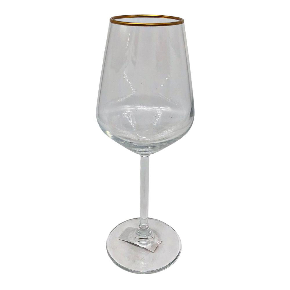 Copa de Vidrio Herevin de 12 Onzas Con Borde Decorado