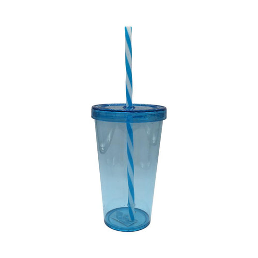 Vaso Acrilico Herevin 22 Oz C/Tapa C/Carrizo