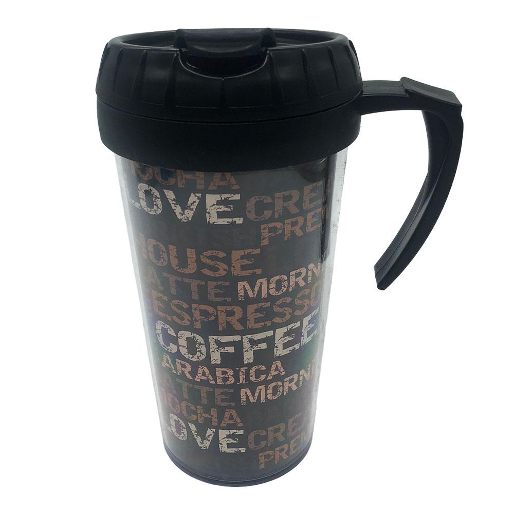 Taza Plástica Herevin Con Tapa 540 ml