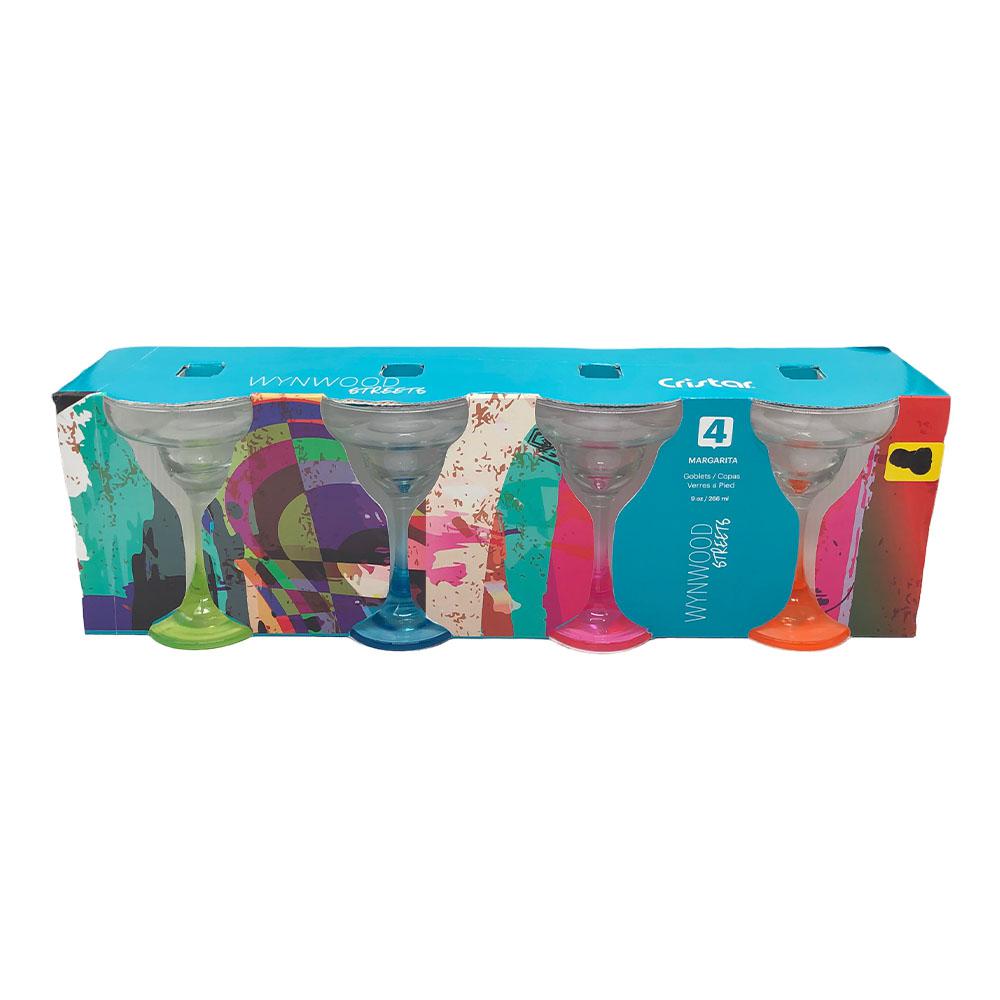 Copa Para Margarita Cristar Wynwood Streets 9 oz 4 Piezas
