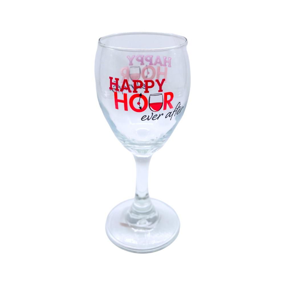 Copa de Vino Cristar 10 Oz Sublimada Happy Hour