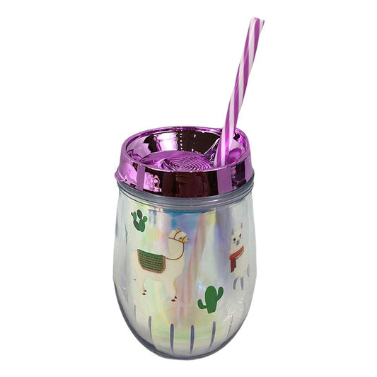 Vaso Acrílico Home Elegance con Tapa y Carrizo - Surtido