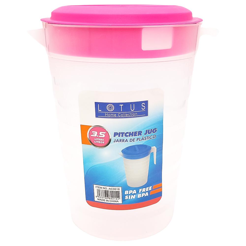 Jarra Lotus Plástica Con Tapa 3.5 L - Surtido