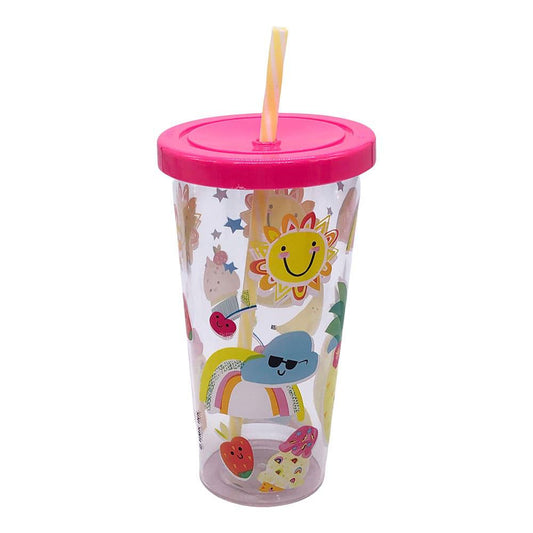 Vaso Plástico Hallmark Con Tapa 600 ml