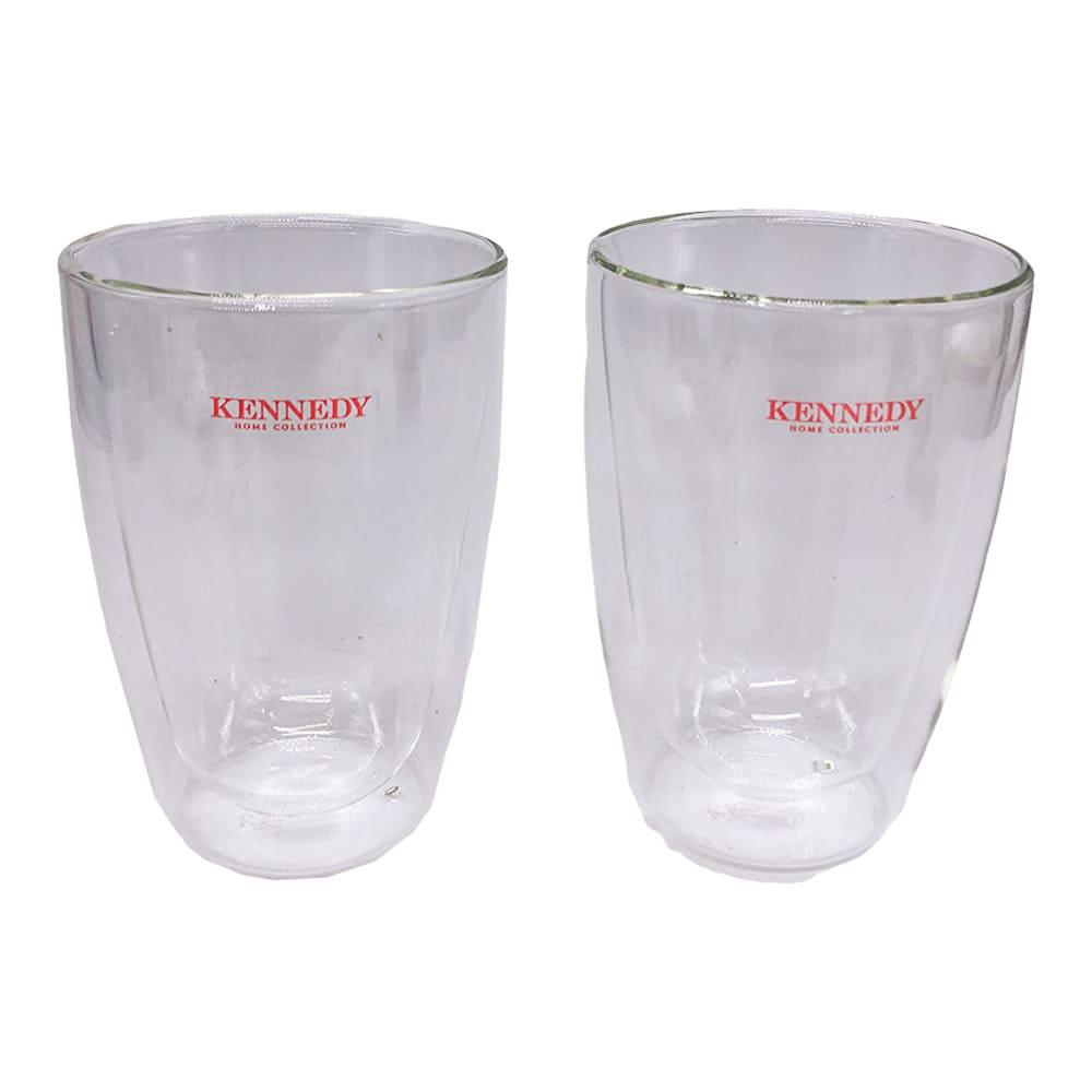 Vaso Térmico Kennedy Home de Vidrio 10 oz 2 Piezas