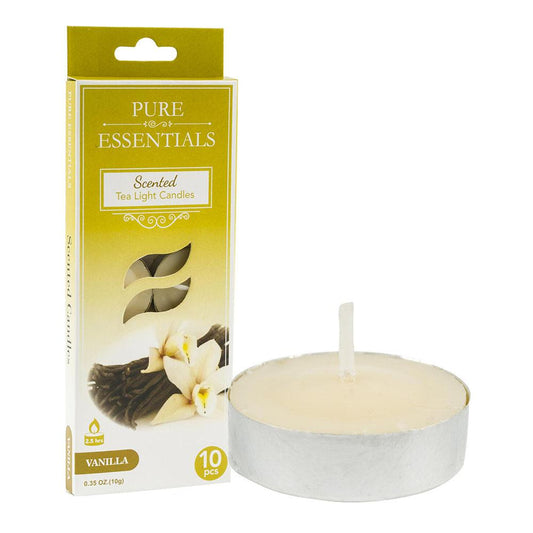 Vela Aromática Tea Light Vainilla 10 Piezas