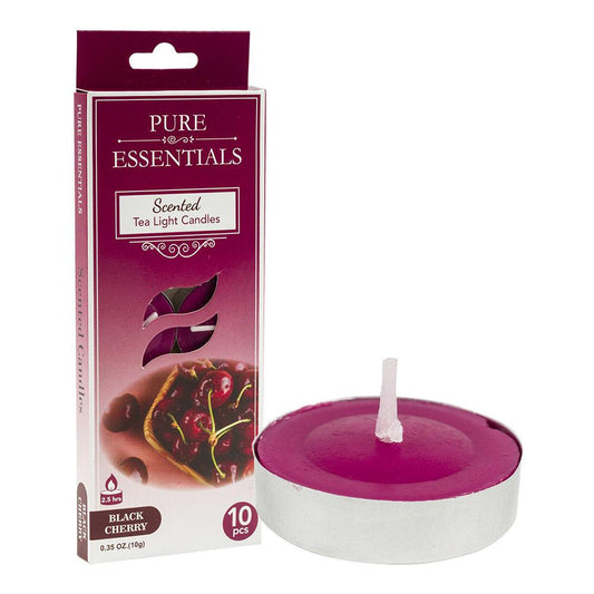Vela Aromática Tea Light Black Cherry 10 Piezas