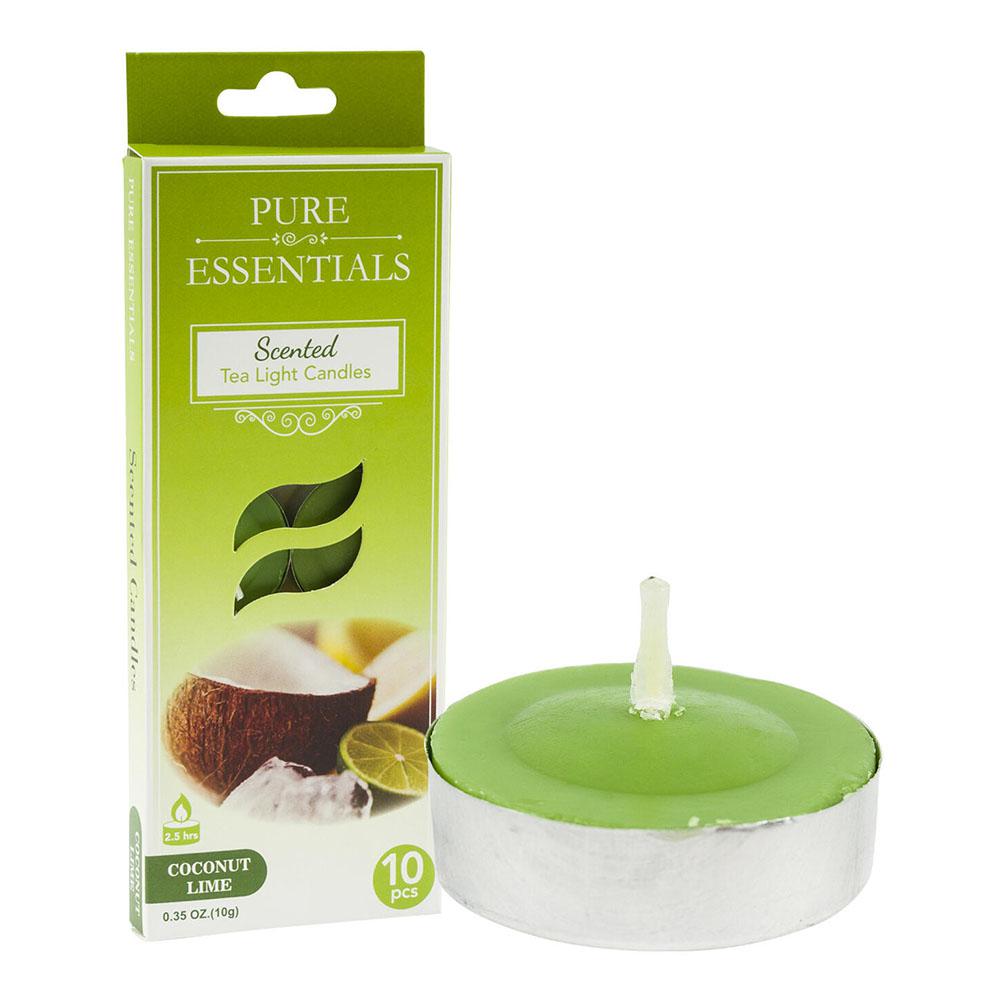 Vela Aromática Tea Light Coconut 10 Piezas