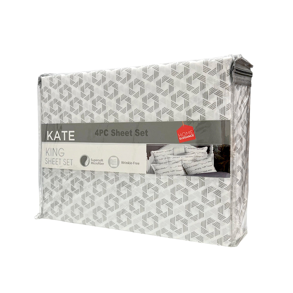 Sábana Estampada King / Home Elegance / 4 Piezas / Surtido