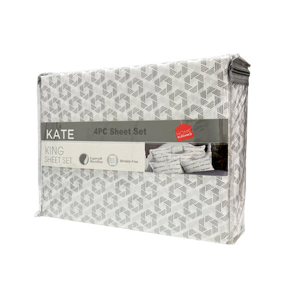 Sábana Estampada King / Home Elegance / 4 Piezas / Surtido