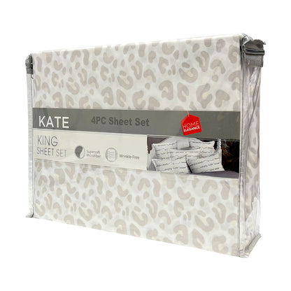 Sábana Estampada King / Home Elegance / 4 Piezas / Surtido