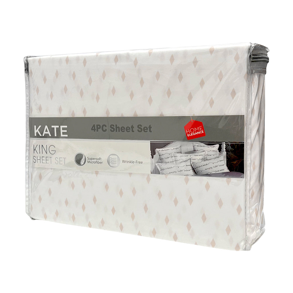 Sábana Estampada King / Home Elegance / 4 Piezas / Surtido