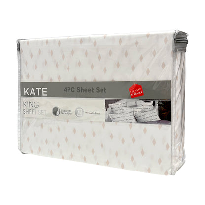 Sábana Estampada King / Home Elegance / 4 Piezas / Surtido