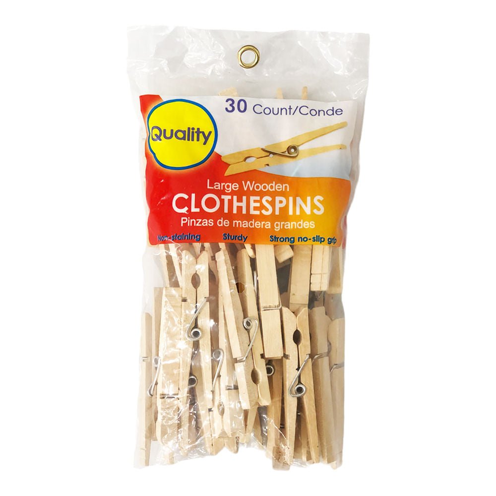 Horquillas de Madera Clothes Fines 30 Piezas