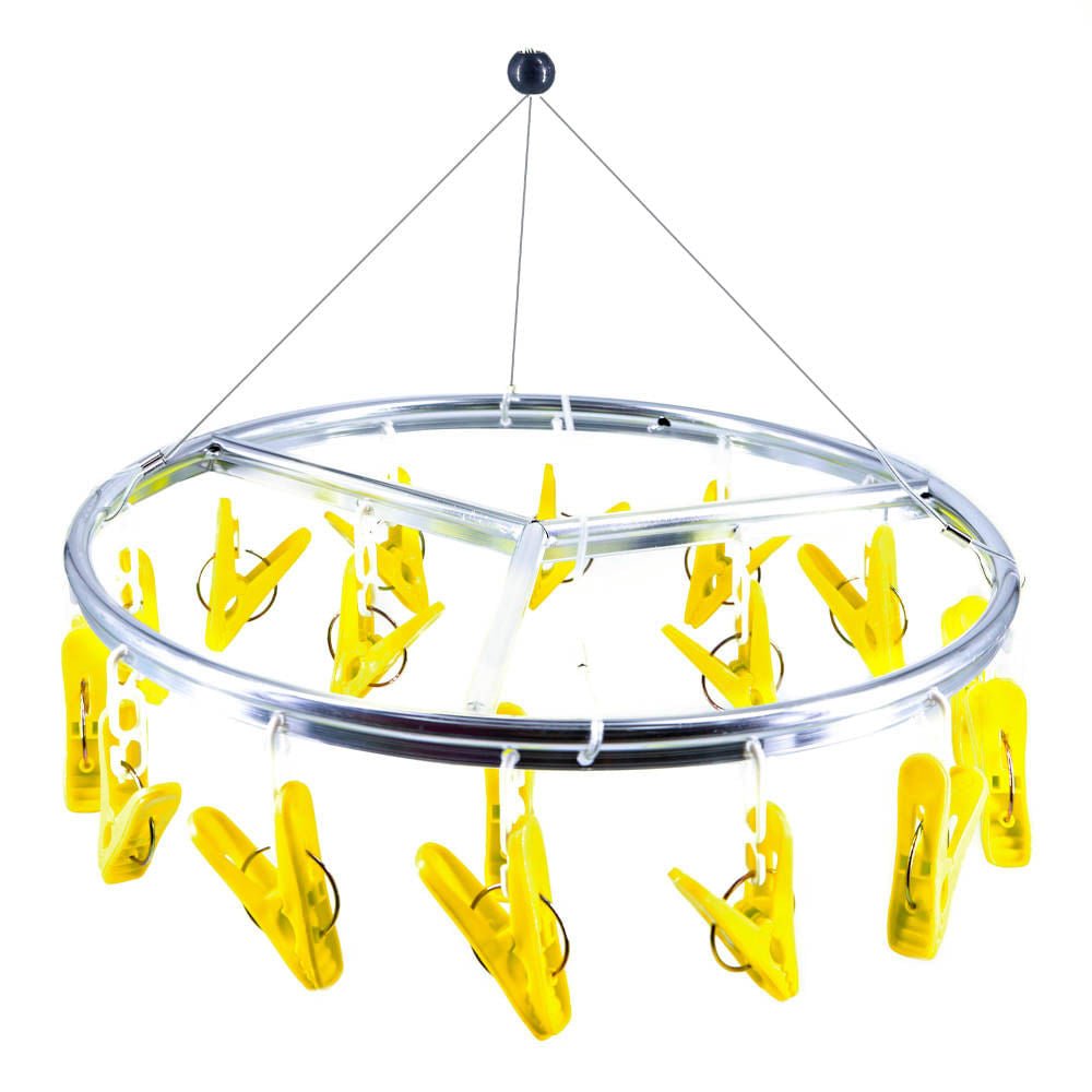 Horquillero de Ropa 24 Clips Metal