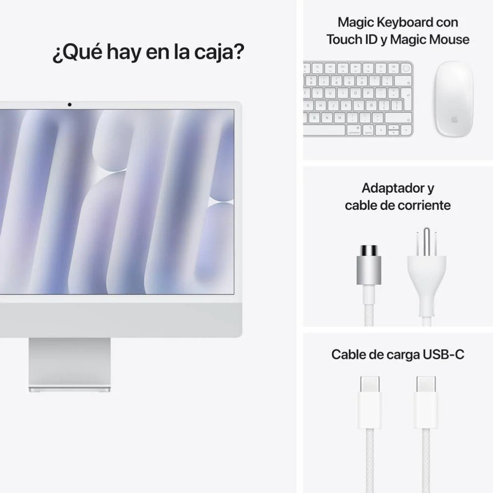 iMac M4 / 24" / 16GB RAM / 256 GB SSD / Silver - Apple - Titan.com.pa - 195949898334