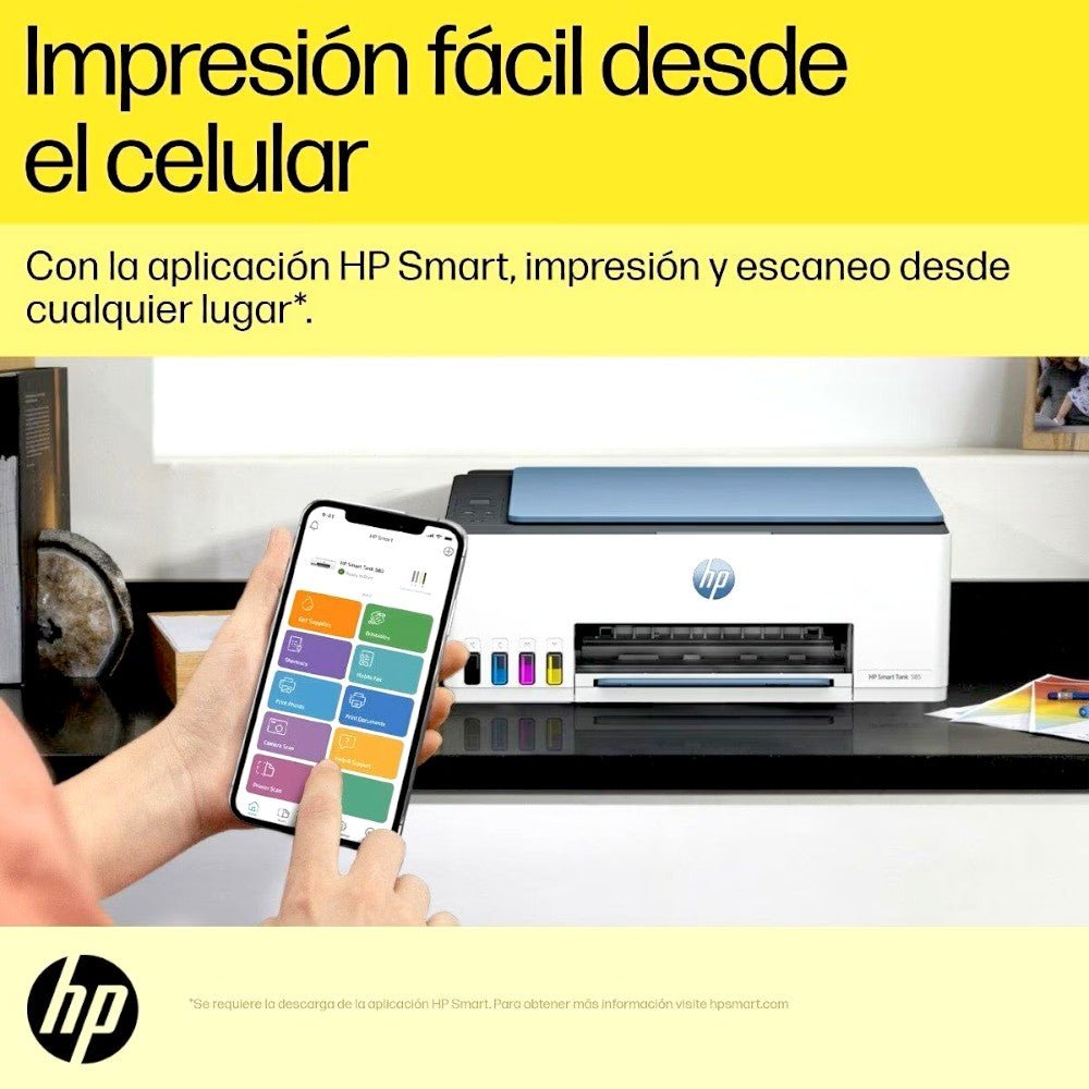 Impresora Multifuncional HP Smart Tank 585 / Tinta Continua Color / Wi - Fi - HP - Titan.com.pa - 196548866854
