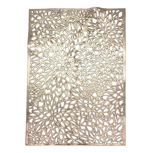 Individual Miro Christmas de Plástico Rectangular Dorado