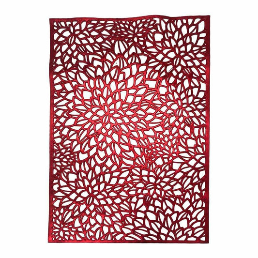 Individual Miro Christmas de Plástico Rectangular Red