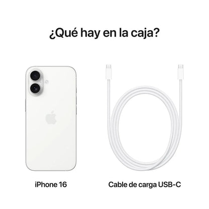 iPhone 16 de 256GB / Sim Físico / Blanco - Apple - Titan.com.pa - 195949823053