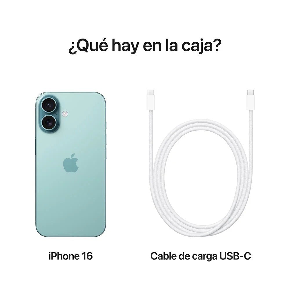 iPhone 16 de 256GB / Sim Fisico / Verde Azulado - Apple - Titan.com.pa - 195949823596