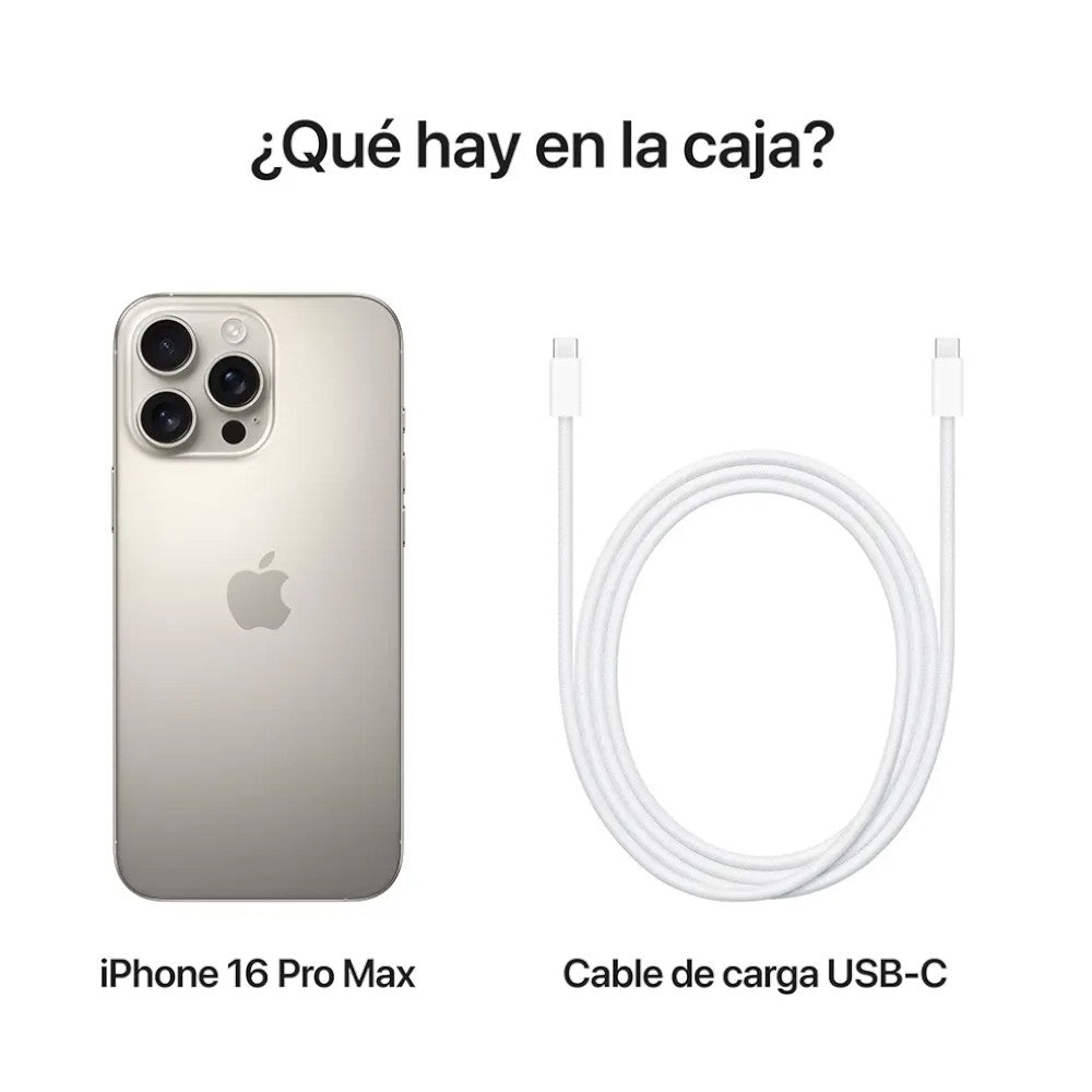 iPhone 16 Pro Max de 256Gb / Natural / E - SIM - Apple - Titan.com.pa - 2150110157694