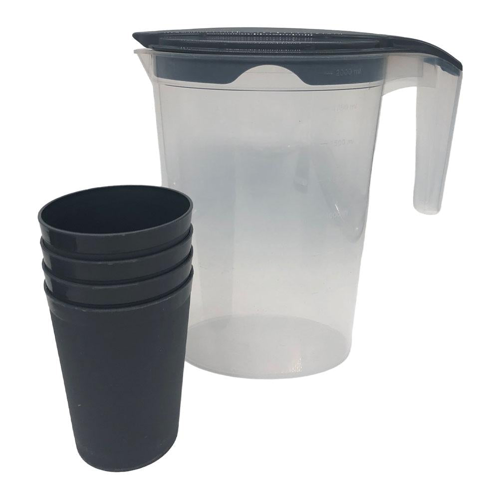Jarra Irak Plastik 2L Plástica Con Vasos -Surt