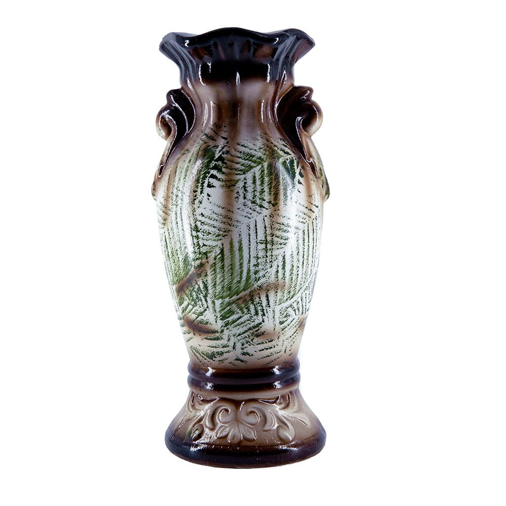 Jarrón Decorativo de Cerámica Efecto Madera 30 cm