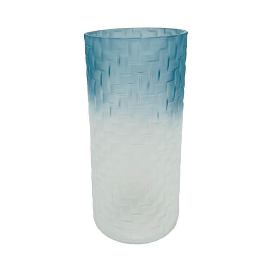 Jarrón Decorativo Libbey De Vidrio 4X9Plg Azul
