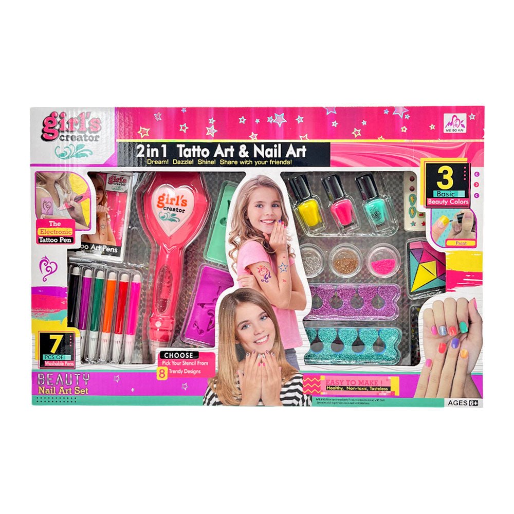 Juego De 2 En 1 De Tatuajes Y Uñas Girls Creator - Star Toys - Titan.com.pa - 2100000515240