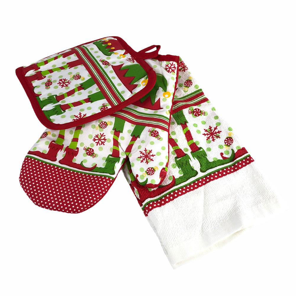 Juego de Cocina Navideño Miro Christmas Limpión-Guante 3 Piezas