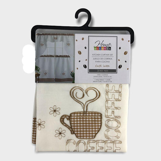 Juego de Cortina Home Accents Café Latte de 3 Piezas