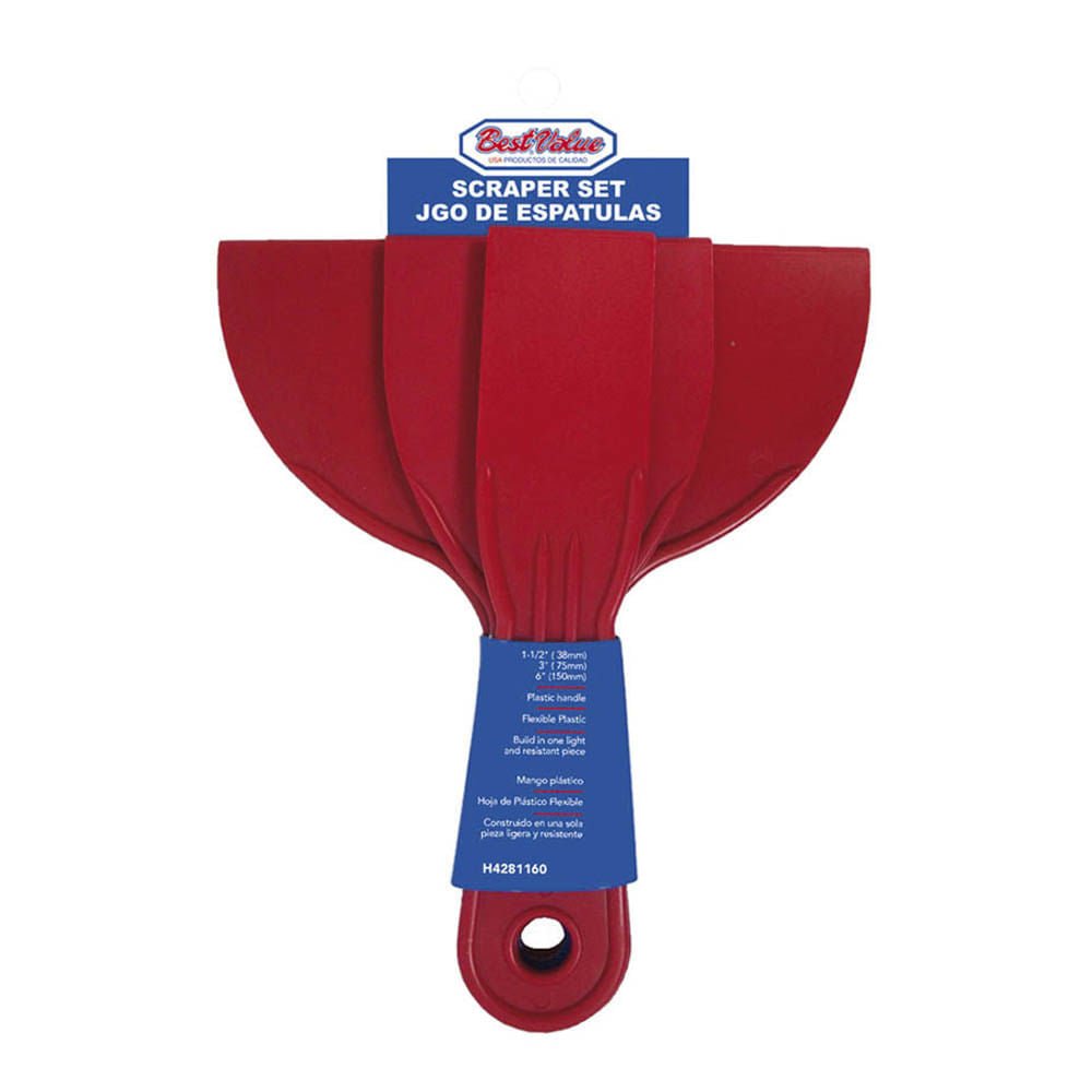 Juego de Espátulas Plásticas Best Value de 3 Piezas