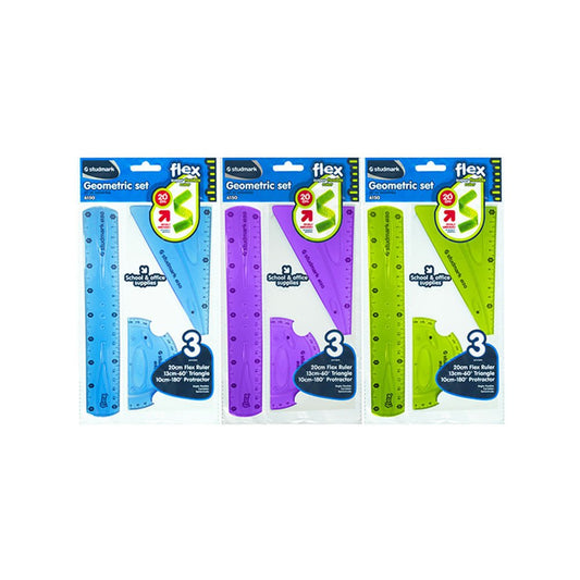 Juego de Geometria Flexible Studmark 3 Piezas - Surtido