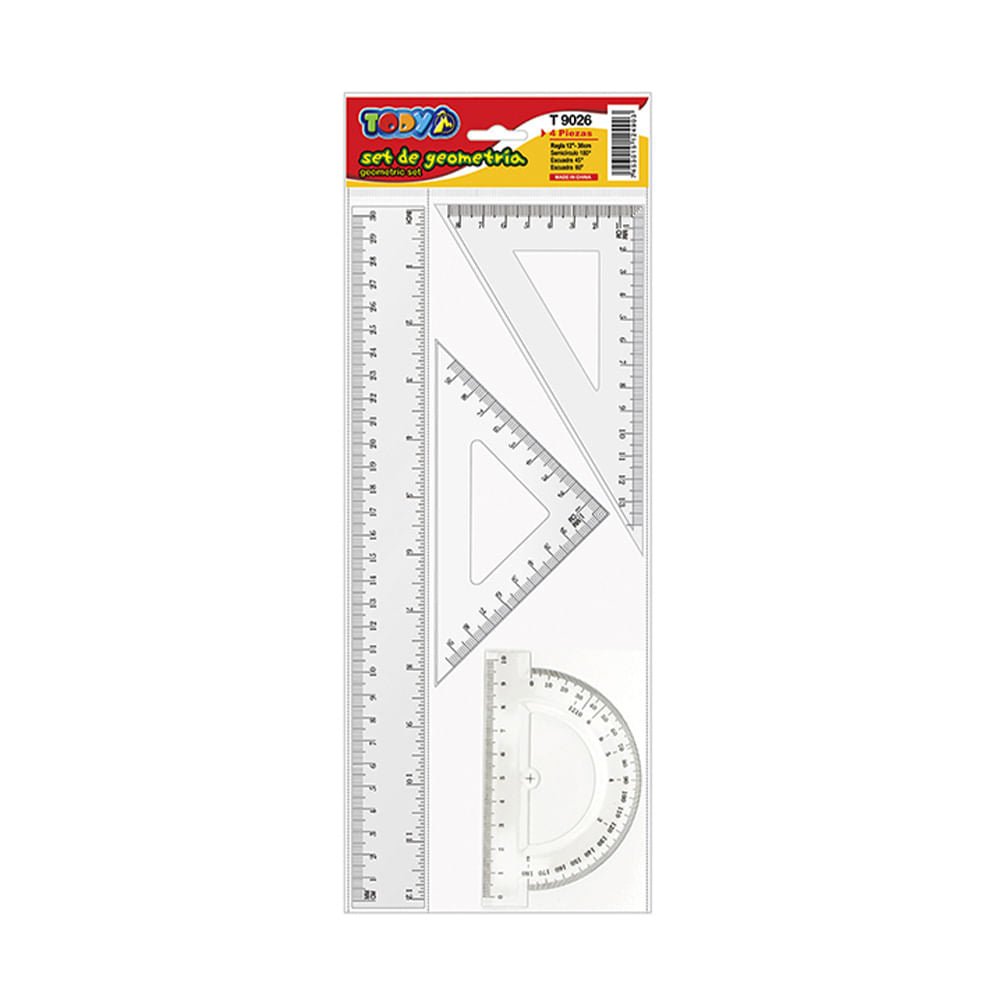 Juego de Geometría Studmark 4 Piezas - Surtido