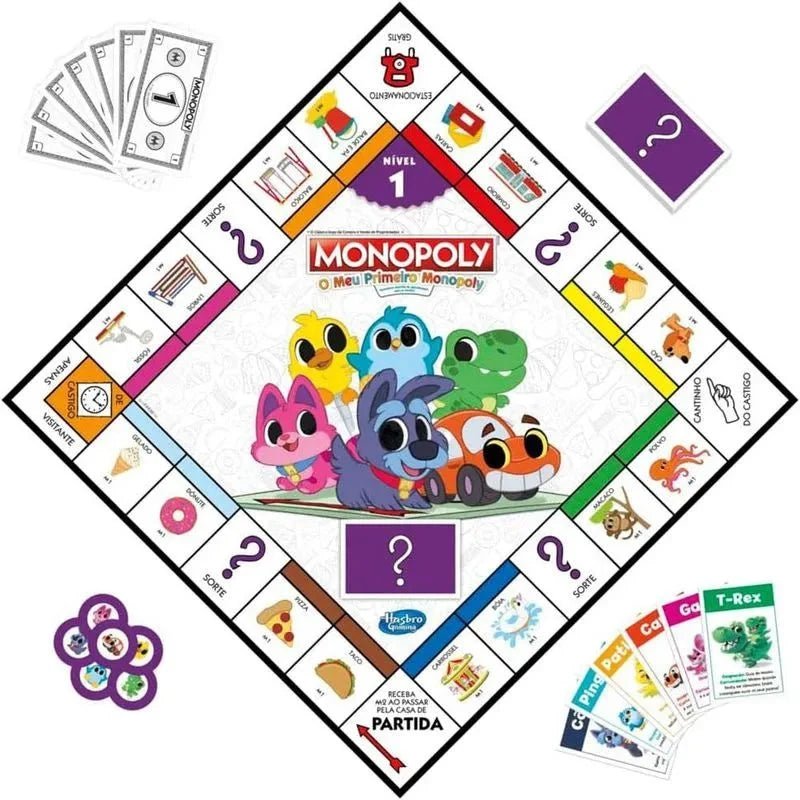 Juego de Mesa Monopolio Junior 2 en 1 - Monopolio - Titan.com.pa - 195166223797