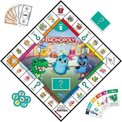 Juego de Mesa Monopolio Junior 2 en 1 - Monopolio - Titan.com.pa - 195166223797