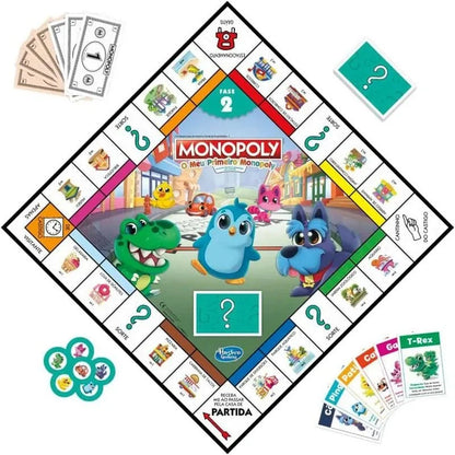 Juego de Mesa Monopolio Junior 2 en 1 - Monopolio - Titan.com.pa - 195166223797