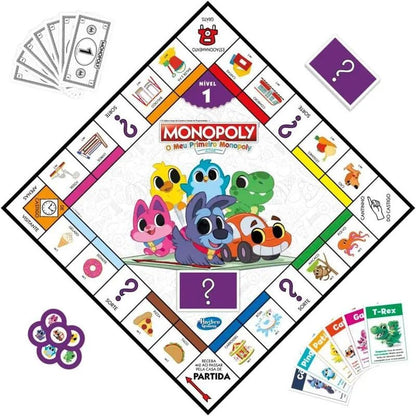 Juego de Mesa Monopolio Junior 2 en 1 - Monopolio - Titan.com.pa - 195166223797