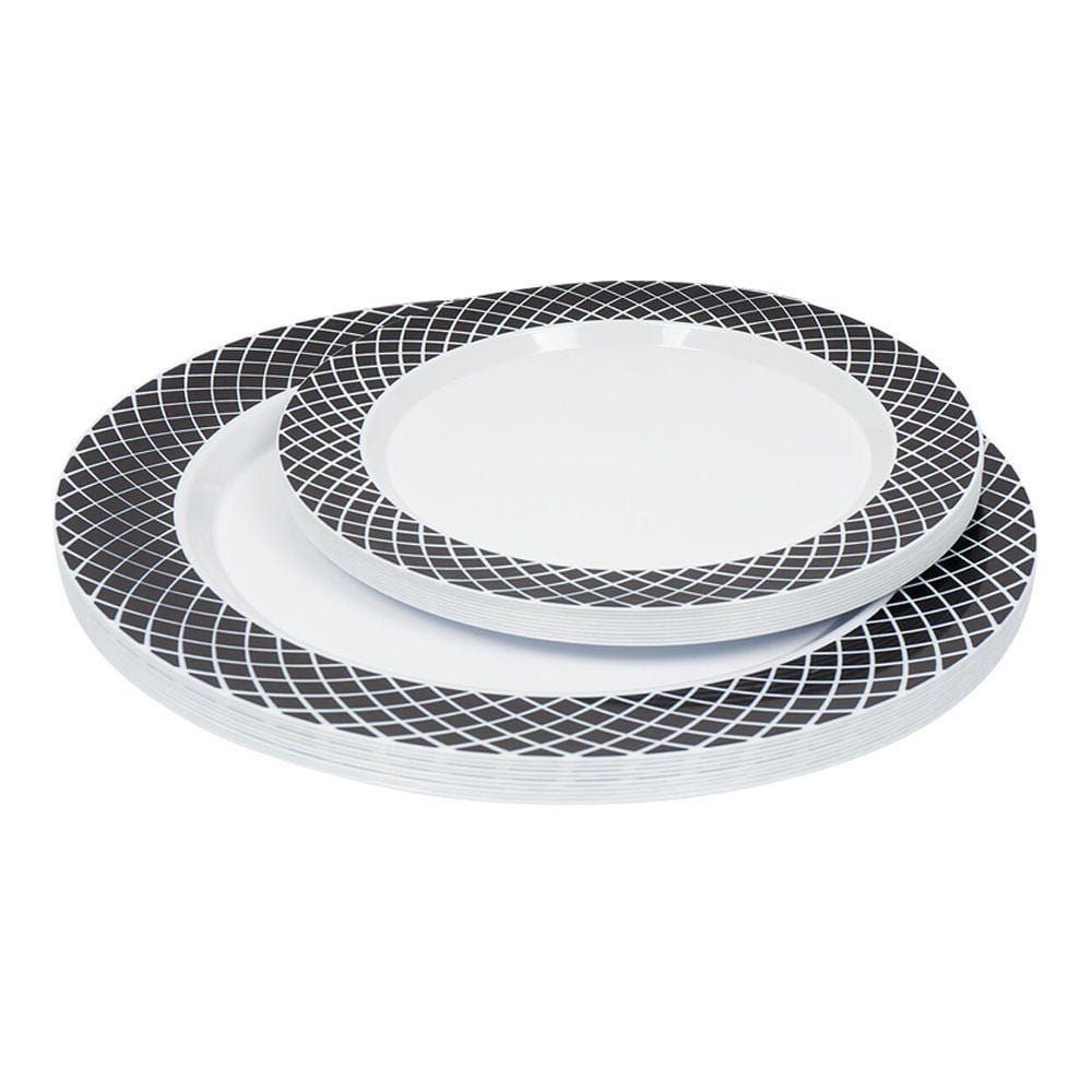 Juego de Platos Desechables Four Seasons Estampado 20 piezas