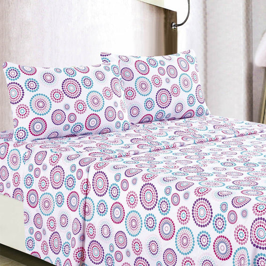 Juego de Sábana Bubble Home Accents Microfibra de 4 Piezas - Full
