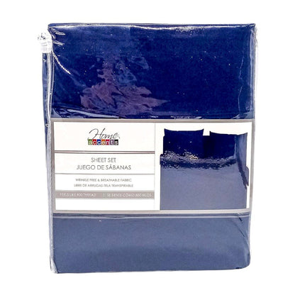 Juego de Sábana Full 4 Piezas Home Accents 800 Hilos - Azul Marino - Home Accents - Titan.com.pa - 7453107317671